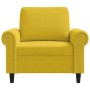 Sillón de terciopelo amarillo 60 cm en Sofás | Comprar online en Foru.es