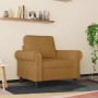 Sillón de terciopelo marrón 60 cm en Sofás | Comprar online en Foru.es