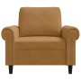 Sillón de terciopelo marrón 60 cm en Sofás | Comprar online en Foru.es