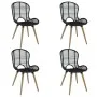 Sillas de comedor 4 unidades de ratán natural negro de vidaXL, Sillas de comedor - Ref: Foro24-246808, Precio: 346,11 €, Desc...
