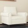Sillón de terciopelo color crema 60 cm en Sofás | Comprar online en Foru.es