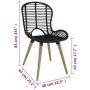 Sillas de comedor 4 unidades de ratán natural negro de vidaXL, Sillas de comedor - Ref: Foro24-246808, Precio: 346,11 €, Desc...
