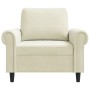Sillón de terciopelo color crema 60 cm en Sofás | Comprar online en Foru.es