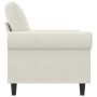 Sillón de terciopelo color crema 60 cm en Sofás | Comprar online en Foru.es