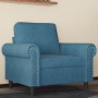 Sillón de terciopelo azul 60 cm en Sofás | Comprar online en Foru.es