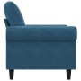 Sillón de terciopelo azul 60 cm en Sofás | Comprar online en Foru.es