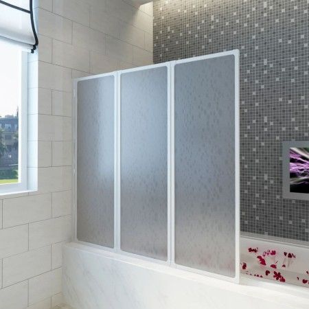 Mampara de ducha con 3 paneles plegables, 141 x 130 cm de vidaXL, Puertas de ducha - Ref: Foro24-140785, Precio: 153,05 €, De...