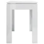 Glossy white engineered wood dining table 120x60x76 cm by vidaXL, Kitchen and dining tables - Ref: Foro24-800762, Price: 81,3...