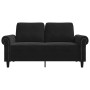 Sofá de 2 plazas terciopelo negro 120 cm en Sofás | Comprar online en Foru.es