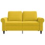 Sofá de 2 plazas terciopelo amarillo 120 cm en Sofás | Comprar online en Foru.es