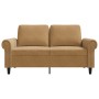 Sofá de 2 plazas terciopelo marrón 120 cm en Sofás | Comprar online en Foru.es