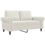 Sofá de 2 plazas terciopelo color crema 120 cm en Sofás | Comprar online en Foru.es