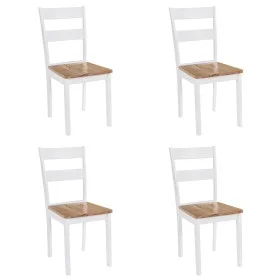 Dining chairs 4 units solid white rubber wood by vidaXL, dining chairs - Ref: Foro24-245369, Price: 245,36 €, Discount: %