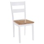 Sillas de comedor 4 unidades madera maciza de caucho blanco de vidaXL, Sillas de comedor - Ref: Foro24-245369, Precio: 247,18...