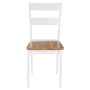 Sillas de comedor 4 unidades madera maciza de caucho blanco de vidaXL, Sillas de comedor - Ref: Foro24-245369, Precio: 247,18...