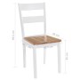 Sillas de comedor 4 unidades madera maciza de caucho blanco de vidaXL, Sillas de comedor - Ref: Foro24-245369, Precio: 247,18...