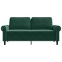 Sofá de 2 plazas de terciopelo verde oscuro 140 cm en Sofás | Comprar online en Foru.es