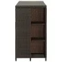 Mesa bar estante almacenaje 120x60x110cm ratán sintético marrón de vidaXL, Mesas de cocina y de comedor - Ref: Foro24-313475,...