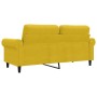 Sofá de 2 plazas terciopelo amarillo 140 cm en Sofás | Comprar online en Foru.es
