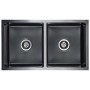 Fregadero de cocina hecho a mano acero inoxidable negro de vidaXL, Fregaderos - Ref: Foro24-145085, Precio: 175,46 €, Descuen...