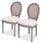 Sillas de comedor 2 unidades tela color crema de vidaXL, Sillas de comedor - Ref: Foro24-244089, Precio: 342,44 €, Descuento: %