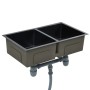 Fregadero de cocina hecho a mano acero inoxidable negro de vidaXL, Fregaderos - Ref: Foro24-145085, Precio: 175,46 €, Descuen...