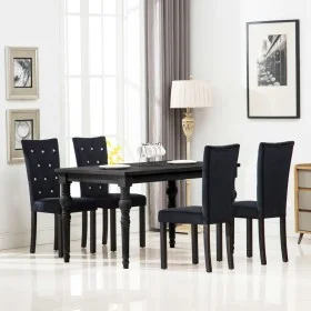 Esszimmerstühle 4 Einheiten aus schwarzem Samt von vidaXL, Essstühle - Ref: Foro24-246487, Preis: 344,12 €, Rabatt: %