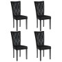 Sillas de comedor 4 unidades terciopelo negro de vidaXL, Sillas de comedor - Ref: Foro24-246487, Precio: 352,41 €, Descuento: %