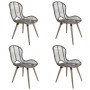 Sillas de comedor 4 unidades ratán marrón natural de vidaXL, Sillas de comedor - Ref: Foro24-246854, Precio: 277,05 €, Descue...