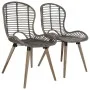 Sillas de comedor 4 unidades ratán marrón natural de vidaXL, Sillas de comedor - Ref: Foro24-246854, Precio: 274,45 €, Descue...