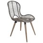 Sillas de comedor 4 unidades ratán marrón natural de vidaXL, Sillas de comedor - Ref: Foro24-246854, Precio: 277,05 €, Descue...