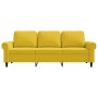 Sofá de 3 plazas terciopelo amarillo 180 cm en Sofás | Comprar online en Foru.es