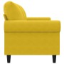 Sofá de 3 plazas terciopelo amarillo 180 cm en Sofás | Comprar online en Foru.es
