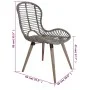 Sillas de comedor 4 unidades ratán marrón natural de vidaXL, Sillas de comedor - Ref: Foro24-246854, Precio: 274,45 €, Descue...