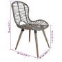 Sillas de comedor 4 unidades ratán marrón natural de vidaXL, Sillas de comedor - Ref: Foro24-246854, Precio: 277,05 €, Descue...