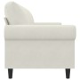 Sofá de 3 plazas terciopelo color crema 180 cm en Sofás | Comprar online en Foru.es