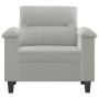 Sillón de tela microfibra gris claro 60 cm en Sofás | Comprar online en Foru.es