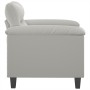 Sillón de tela microfibra gris claro 60 cm en Sofás | Comprar online en Foru.es