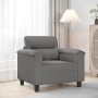 Sillón de tela microfibra gris oscuro 60 cm en Sofás | Comprar online en Foru.es
