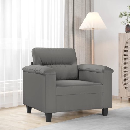 Sillón de tela microfibra gris oscuro 60 cm en Sofás | Comprar online en Foru.es