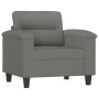 Sillón de tela microfibra gris oscuro 60 cm en Sofás | Comprar online en Foru.es