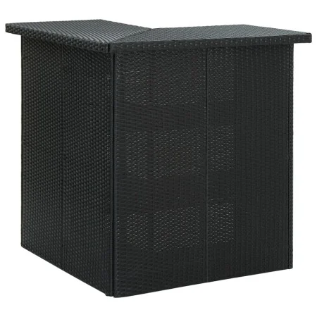 Black synthetic rattan corner bar table 100x50x105 cm by vidaXL, Kitchen and dining tables - Ref: Foro24-313481, Price: 301,1...