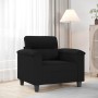 Sillón de tela de microfibra negro 60 cm en Sofás | Comprar online en Foru.es