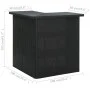 Black synthetic rattan corner bar table 100x50x105 cm by vidaXL, Kitchen and dining tables - Ref: Foro24-313481, Price: 301,1...