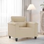 Sillón de tela de microfibra color crema 60 cm en Sofás | Comprar online en Foru.es
