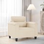 Sillón de tela de microfibra beige 60 cm en Sofás | Comprar online en Foru.es