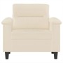 Sillón de tela de microfibra beige 60 cm en Sofás | Comprar online en Foru.es