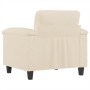 Sillón de tela de microfibra beige 60 cm en Sofás | Comprar online en Foru.es