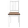 Sillas de comedor con cojines 4 unidades madera maciza blanca de vidaXL, Sillas de comedor - Ref: Foro24-247635, Precio: 223,...