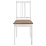 Sillas de comedor con cojines 4 unidades madera maciza blanca de vidaXL, Sillas de comedor - Ref: Foro24-247635, Precio: 219,...